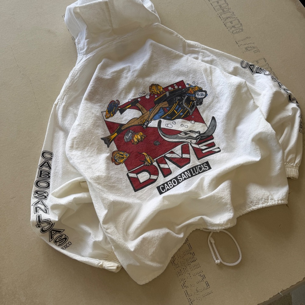 Vintage 90's Scuba Cabo San Lucas Zip-Up Hoodie Jacket